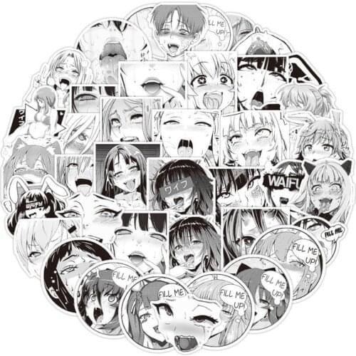 50PCS Cartoon Anime Tattoo Sexy Bunny Girl Sticker For Boys Vinyl Laptop Luggage Cell Phone Decals Decor Kids Scrapbook Toys