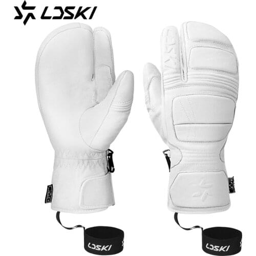 LDSKI Warm Ski Gloves Winter Outdoor Snowboard Mittens Waterproof Three-Fingers Snowmobile Gloves Unisex