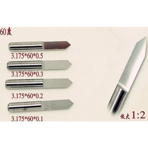10pcs Carbide PCB Engraving Bits CNC Router Tool 60 Degree 0.5mm 6005
