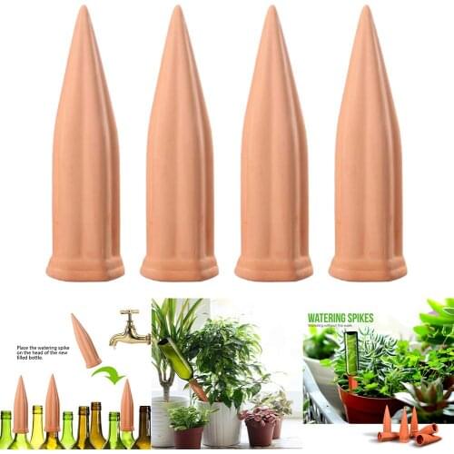 4 Pcs Plant Waterer Self Watering Terracotta Spikes Automatically for Vacation Indoor Outdoor C1