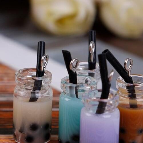 5 Pcs/lot Dollhouse Miniature Resin Milk Tea Cup Play DIY Accessories Kitchen Toys