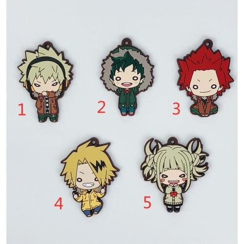 Boku no Hero Academia rubber keychain Key Ring Race Straps cosplay