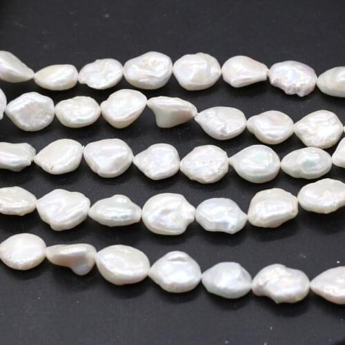Beads Natural Baroque Special-Shaped Pearl With Big Button Shape Loose Beads for Jewelry Making Bracelet Necklace Length 36cm