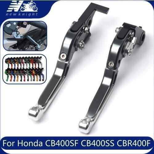 For Honda CB599 CB600 CB919 CBR900RR VTR250 VTX1300 NC700 Motorcycle Aluminum Folding Extendable Brake Clutch Levers Accessories