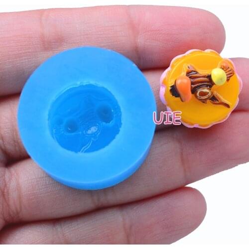 GYL271U 16.4mm Fruit Mousse Cake Silicone Mold Fondant Cake Decoration Candy Resin Clay Earrings Necklace Craft Soap Candle