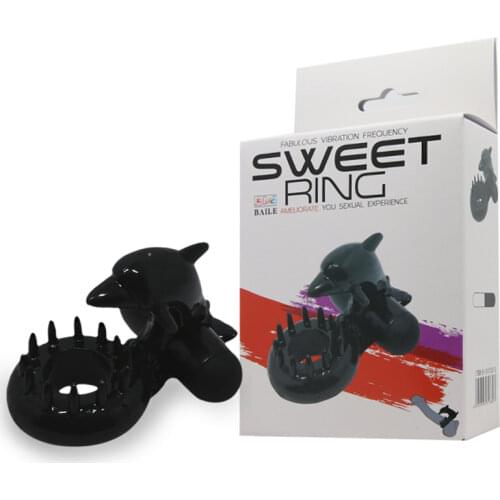 BAILE rabbit vibrator cock ring sex toy,penis ring, sex toys for men,sex products for men penis,Sweet ring fabulous vibration