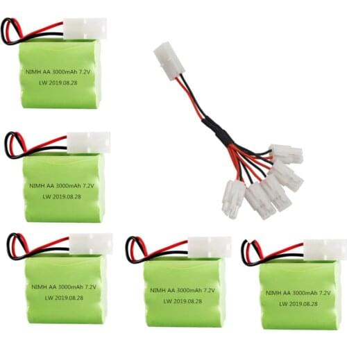 Ni-MH 7.2v 3000mAh Battery Charger Set For Rc toy Car Tank Train Robot Boat Gun 5*AA 7.2 v 2400 mAh Rechargeable Battery Pack