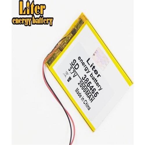 Li-po 3.7V 2000mAh 385465 Lithium Polymer li-po li ion Rechargeable Battery cells For Mp3 MP4 MP5 GPS 7 inch