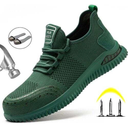 Mens Steel Toe Work Safety Shoes Casual Breathable Sneakers Puncture Proof Industrial Safety Work Boots Men Safty Shoes Male
