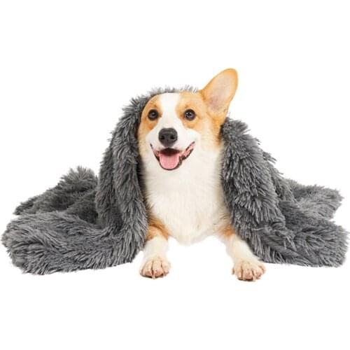Fluffy Soft Dog Plush Blanket King Size Cat Warm Pet Calming Bed Mat Blankets For Big Dogs Pets Stuff Kennel Beds Accessories