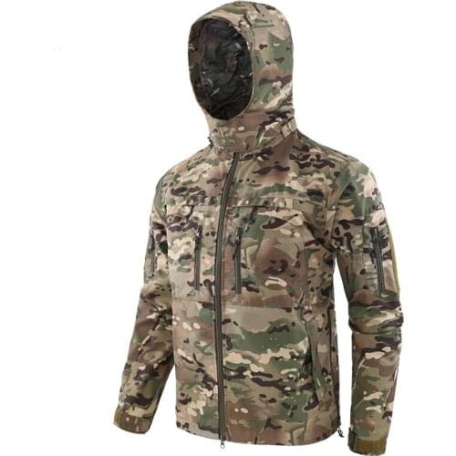 New Winter Thicken Warm Tactical Camo Jacket Men Hiking Hunting Riding Outdoor Windproof Waterproof Windbreaker Coat Detachable