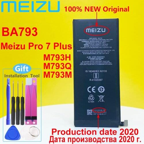 NEW Original Meizu Pro 7 Plus Battery M793H/M793M/M793Q M793 Series BA793 Batteries 3510mAh + Gift Tools