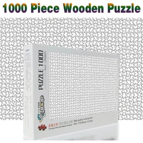 Pure white hell Puzzle 1000 pieces Adult Puzzle Wooden Puzzle Cartoon jigsaw Puzzles For Children Educational Toys Gifts
