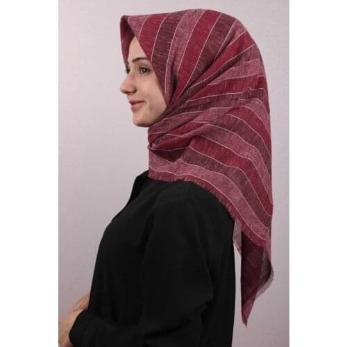 POLOİST PATTERNED AQUA COTTON SCARF-01-RENK-16