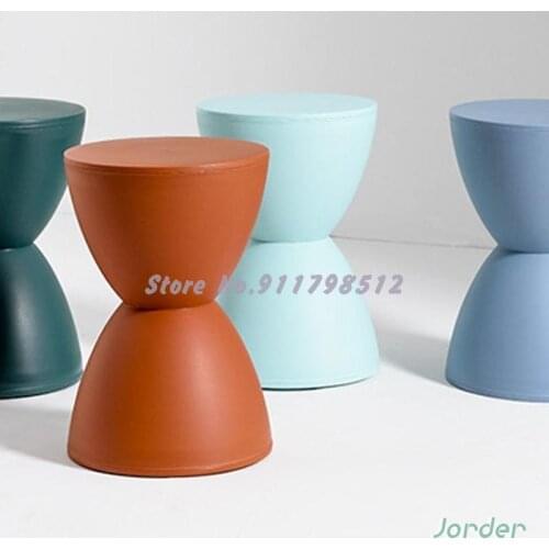 Nordic ins wind net red cute creative entrance entry shoe changing stool living room low stool childrens plastic small chair