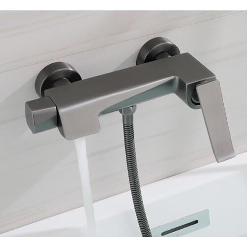 Bathroom Tub Faucet Single Handle wall mounted Tap with Hand Shower Triple Bathtub Faucet Hot and Cold Water Mixer Tap