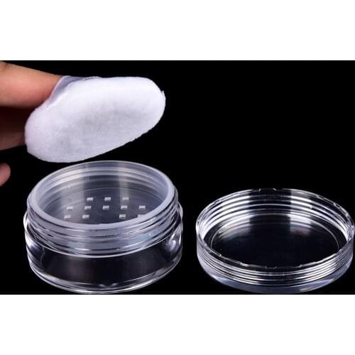 1Set 12ml Empty Loose Powder Compact With The Grid Sifter & Puff Jar Packing Container Powdery Cake Box Cosmetic Case