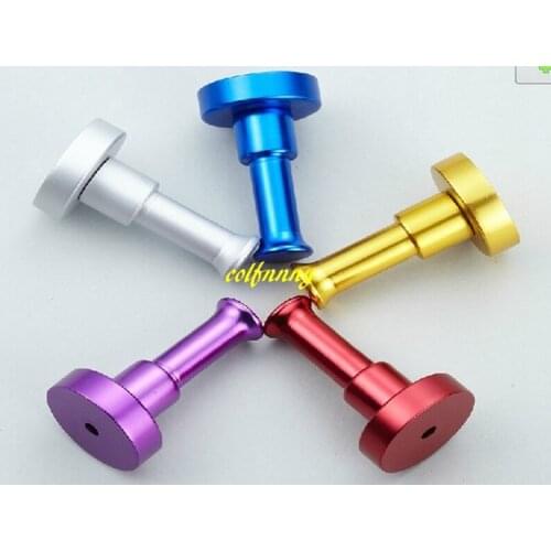 100pcs/lot 10 Colors Space Aluminum DIY Towel Wall Hook Nail Bathroom Kitchen Clothes Key Hat Rack Bag Hanger Holder