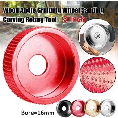 16mm Wood Angle Grinding Wheel Sanding Carving Rotary Tool Abrasive Disc For Angle Grinder Tungsten Carbide Coating Bore Shaping