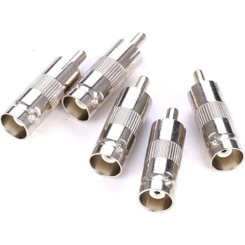 5 Pcs/lot BNC Female To RCA AV Male Connector Adaptor for CCTV Security Camera Surveillance Video