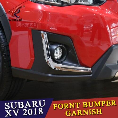 ABS Chrome Front Fog Light Trim Cover For SUBARU XV GT3 GT7 2017 2018 front bumper garnish accessories car styling