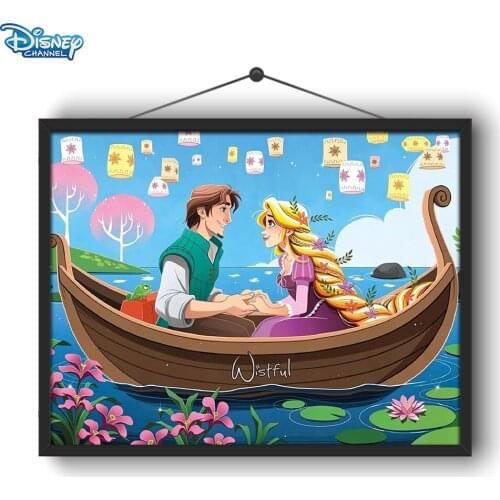 Disney 5D DIY Diamond Painting Rapunze Mulan Belle Princess Full Circle Diamond Embroidery Exquisite Home Decoration Artifact