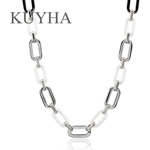 Memory stainless steel bracelet and colorful acrylic necklace Creative New Fashion Party Jewelry Birthday Gifts for Women man