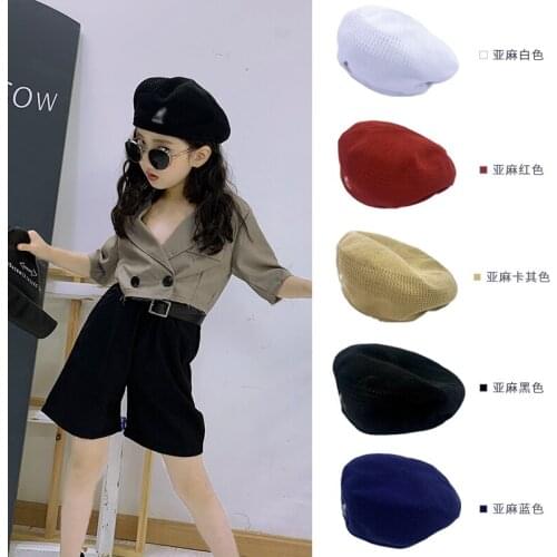 Childrens Hats 2020 Summer Mesh Hyun-a Kim Wind Super Fire Berets Kangaroo Caps Wild Hipsters