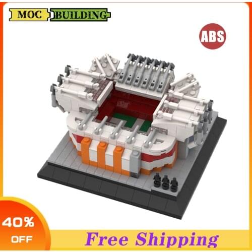 Kids Soccer Street View Building MOC Manchester United Stadium Building Blocks DIY Scene Building Model Childrens Toys Gift