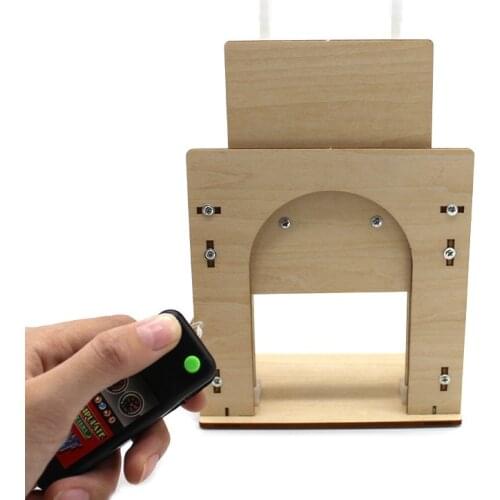 DIY Sets Electric Remote Control Garage Door Wooden Model Science Toys Kids STEM Education Creative Kits