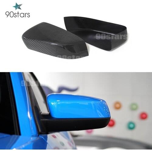 For Ford Mustang 2009 2010 2011 2012 2013 2014 Add On Style Carbon Fiber Rear View Mirror Cover Black Finish