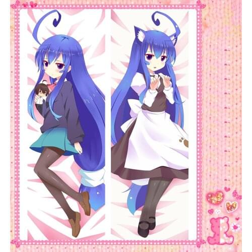 Anime Cartoon Acchi Kocchi Double Bolster Hugging Pillow Case Pillow Cover Pillowcase Peach Skin 2 Way No.69017