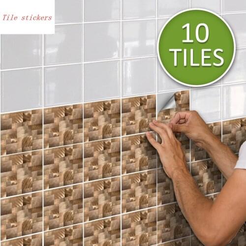 Living room sofa background wall sticker Copper color mosaic decoration sticker Balcony tile stickers self-adhesive wallpaper