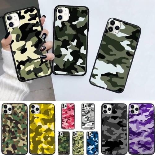 Camouflage Military Camouflage Phone Case for iPhone 11 12 pro XS MAX 8 7 6 6S Plus X 5S SE 2020 XR