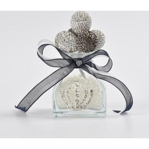 Crown Diamond Balloon Lovely Rhinestone Car Decoration Balloon Car Interior Air Perfume Bottle Dashboard Ornaments