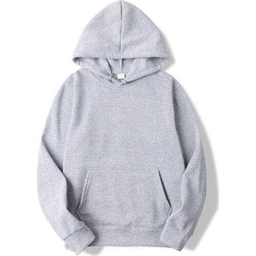 Custom Logo Men Hoodies Autumn Casual Streetwear Pullover Solid Long Sleeve Sweatshirts Winter Fleece Hoody Tops