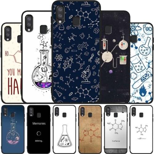 Chemistry scribbles black soft phone Case For Samsung A10 20 30 40 50 30S 50S 60 70 M10 M30S M40 A31 51 71 A20E A10E A21S shell