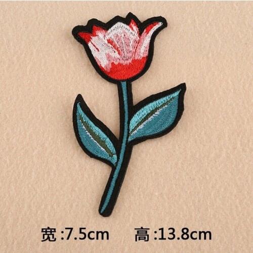 50pcs/Lot Embroidery Patches Letters Clothing Decoration Accessories Animal Wolf Zebra Palm Diy Iron Heat Transfer Applique