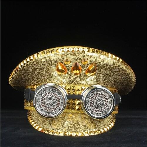 2019 New Men Women Police Hat With Metal Classes Performance Military Hat Captain Hat Guard Hat 3 Size