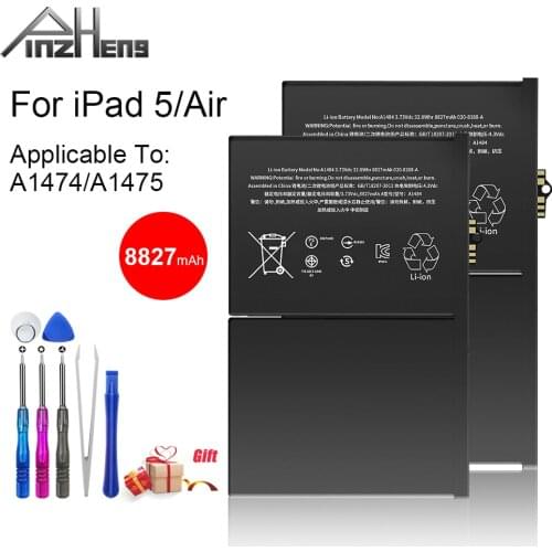 PINZHENG Original Tablet Battery For iPad 5 Air A1474 A1475 8827mAh Replacement Tablet Bateria For iPad 5 Air A1484 With Tools