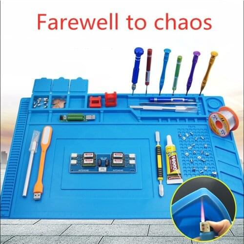 ESD Heat Insulation Working mat Soldering Station Iron Magnetic Phone Computer Repair Mat Heat-resistant BGA Insulator Platform