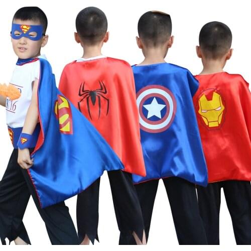 Disney Marvel Spiderman iron man Hulk captain America Thor Froze2 Cloak Cape action figure Costumes Cosplay Birthday Gift Toys