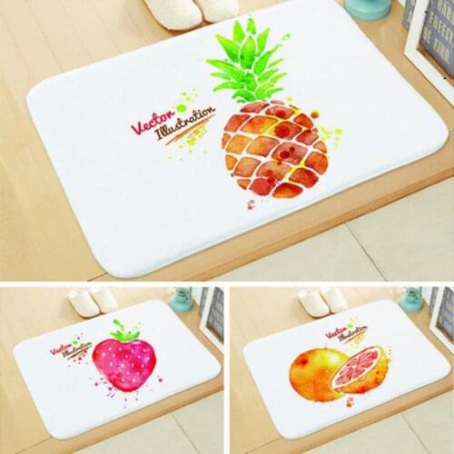 Doormat Anti-slip Fruit Print Absorb Water Bath Mat Bathroom Home Kitchen Bedroon Floor Mat Entrance 40*60cm DD-0125