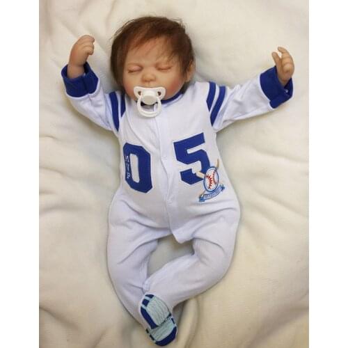 Bebe 50cm real sleeping boy reborn babies dolls lifelike fake baby silicone dolls reborn children gift fashion dolls bonecas