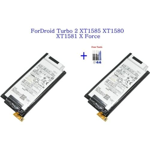 2x 3760mAh FB55 Battery Replacement For Motorola Droid Turbo 2 XT1585 XT1580 XT1581 X Force Batteries + Repair Tools kit