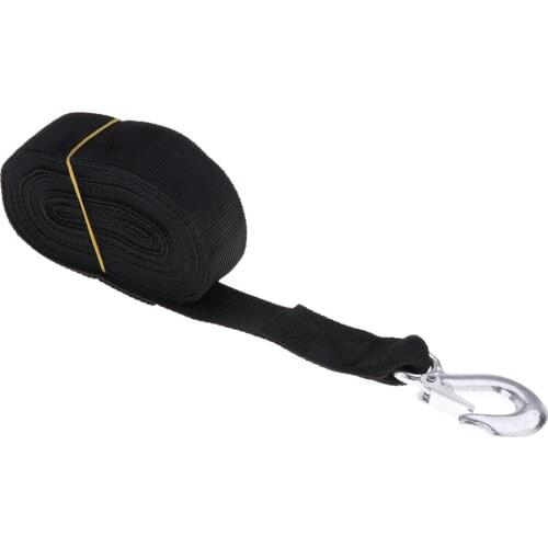 1Pc Winch Trailer Replacement Webbing Strap with Heavy Duty Hook New