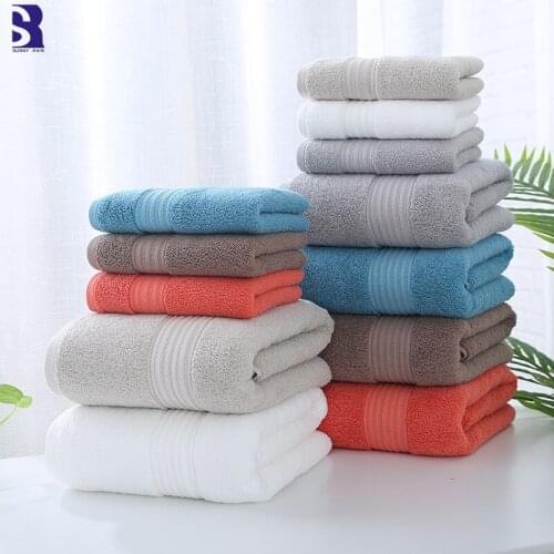 SunnyRain 3-Piece Thick Cotton Towel Set Bath Towels for Adults Towel Bathroom Set Bath Towel Set