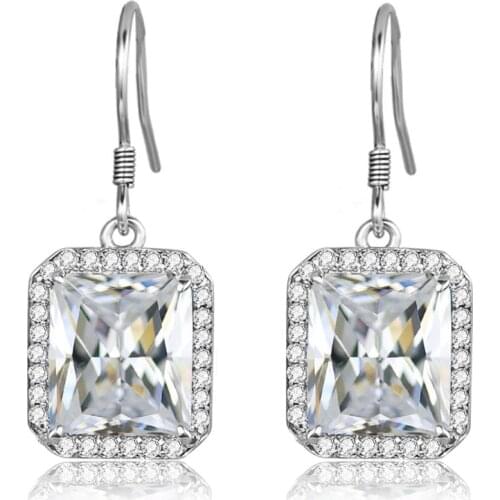 Szjinao Earrings Diamond Cute Joyas De Plata 925 Mujer Wedding Romantic Luxury Fine Jewellry Brand Famous Boucle Doreille Hot