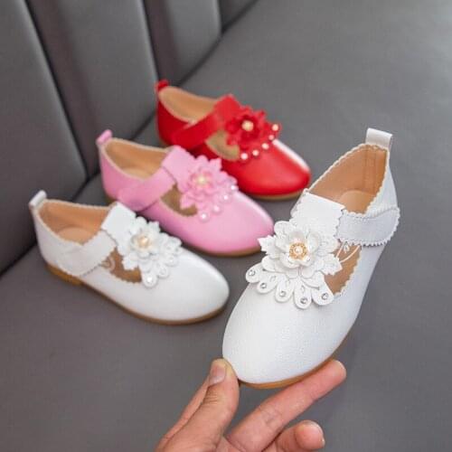 Autumn Kids Shoes Girl Leather Shoes Soft Baby Girls Toddler Shoes Children Party Dress Princess Shoes Teens Girls Dance Flats