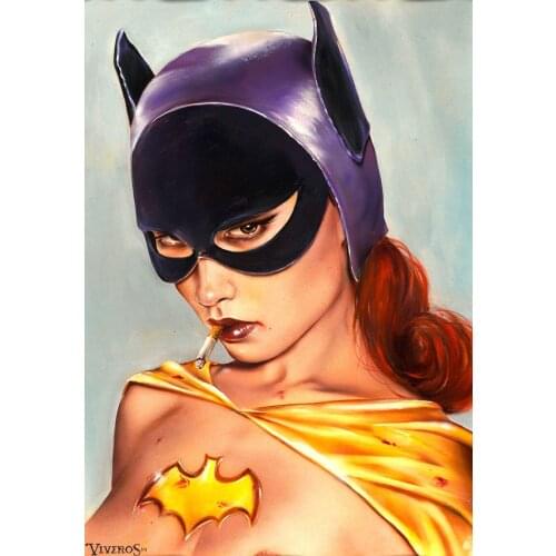 High quality Oil painting Canvas Reproductions EL BATGIRL by Brian M.Viveros Painting hand painted